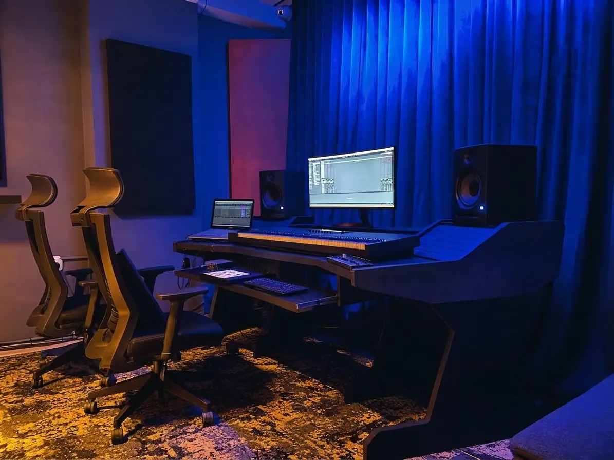 Plug and play prodüksiyon istasyonu görünümü - SonarHouse Stüdyo B